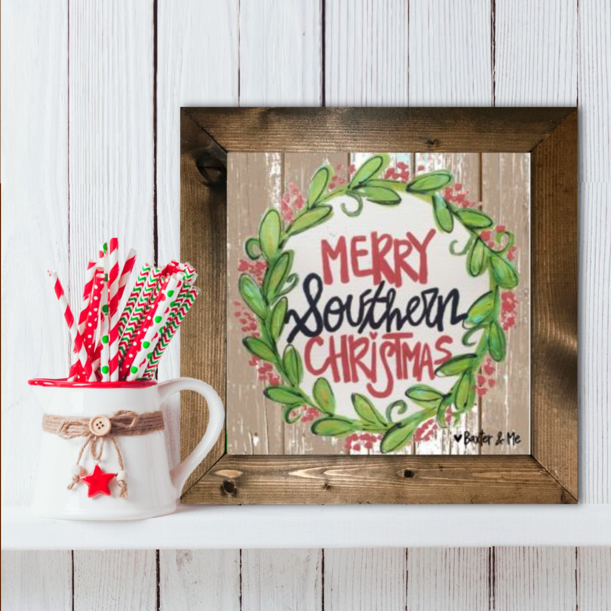 Merry Southern Christmas - Framed Art