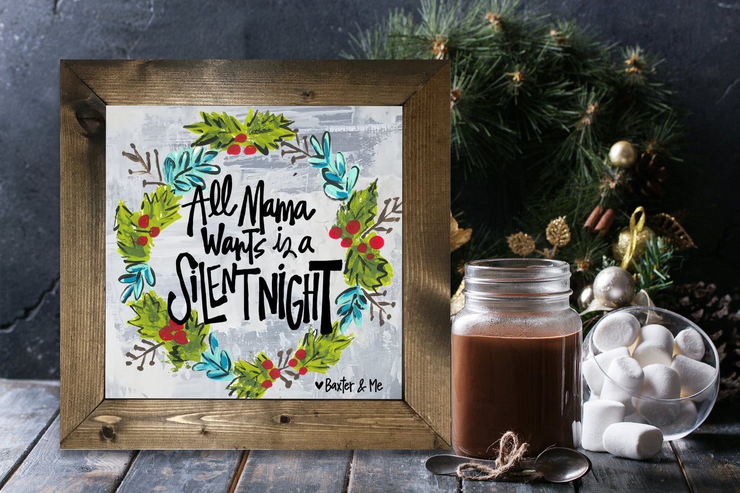 Mama Wants A Silent Night - Framed Art