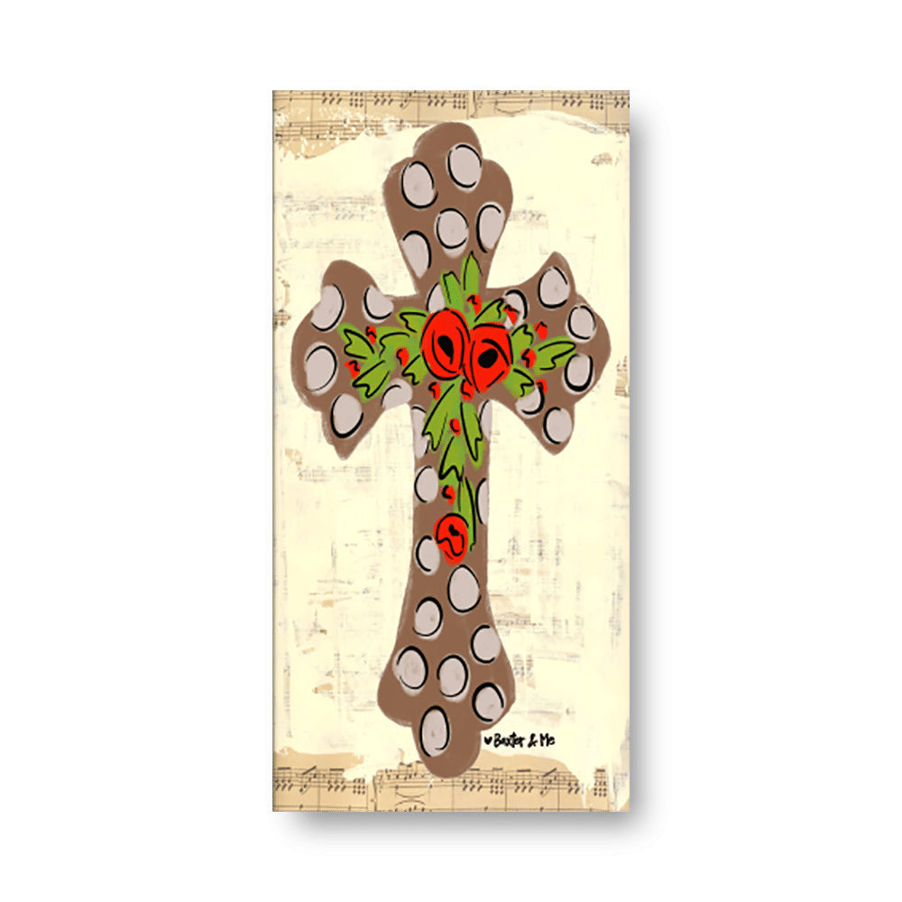 Polka Dot Cross - Wrapped Canvas