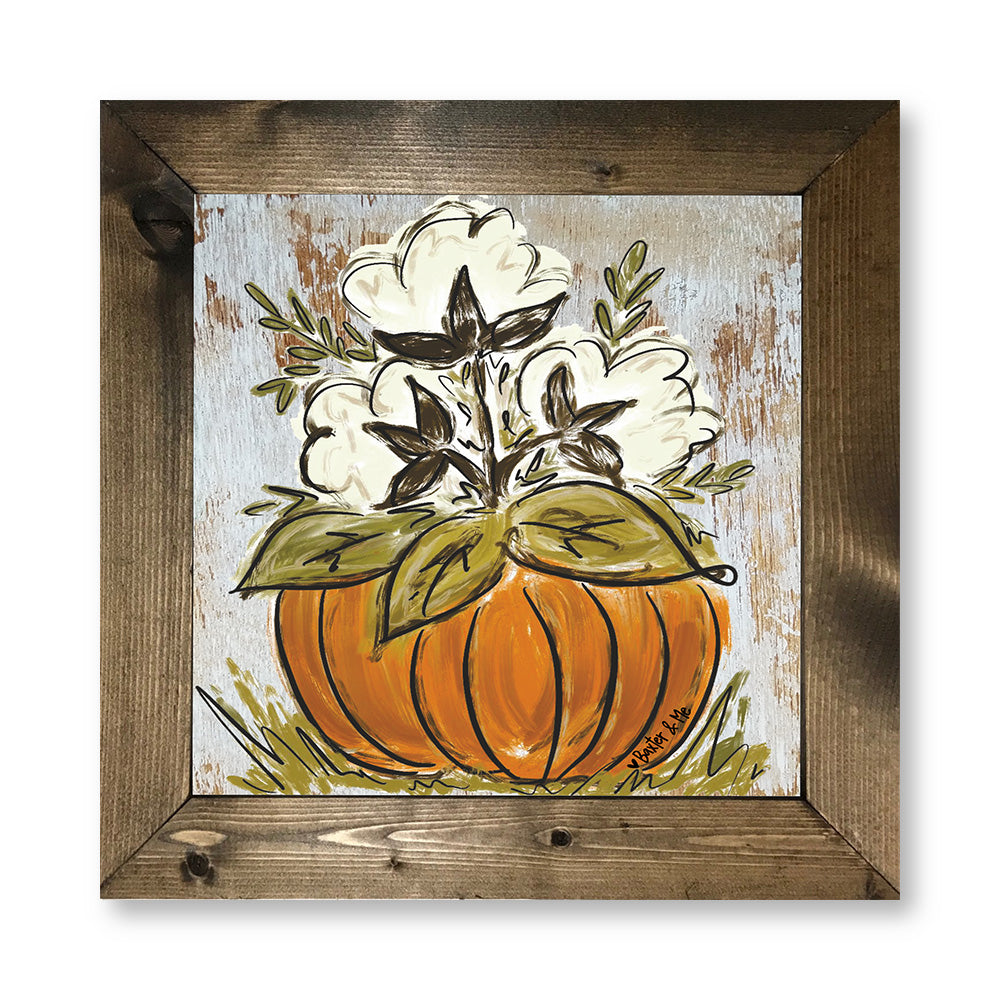 Cotton Pumpkin - Framed Art