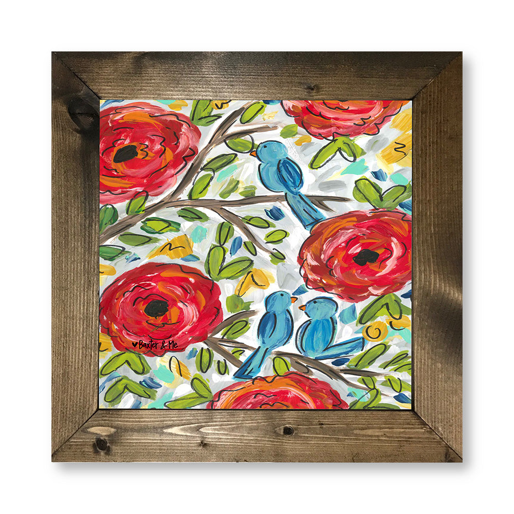 Bird Floral - Framed Art