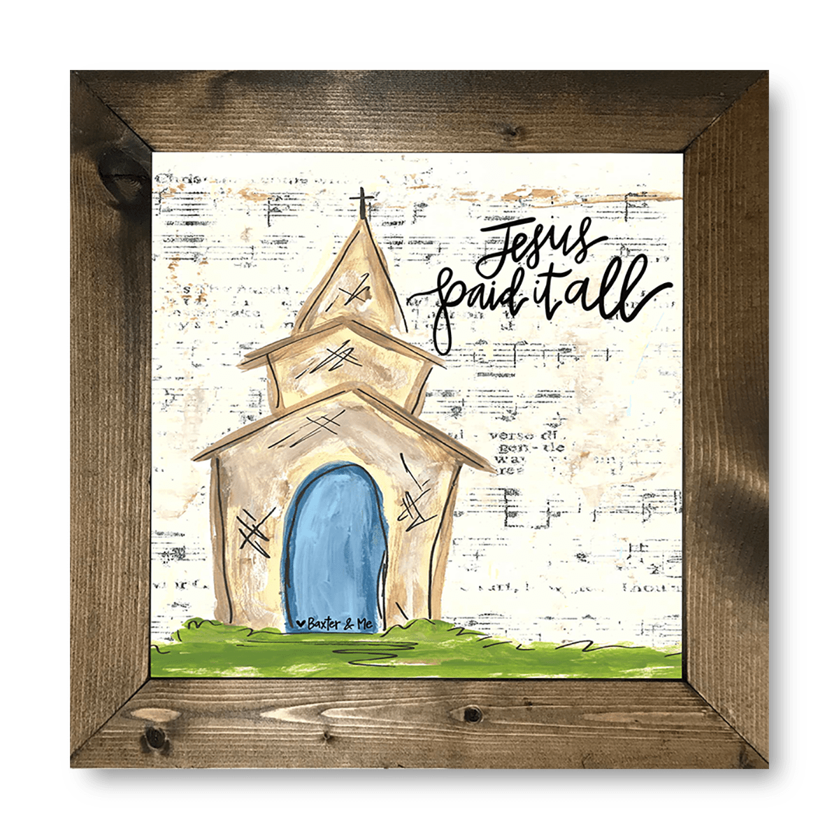 Jesus Paid It All - Framed Art