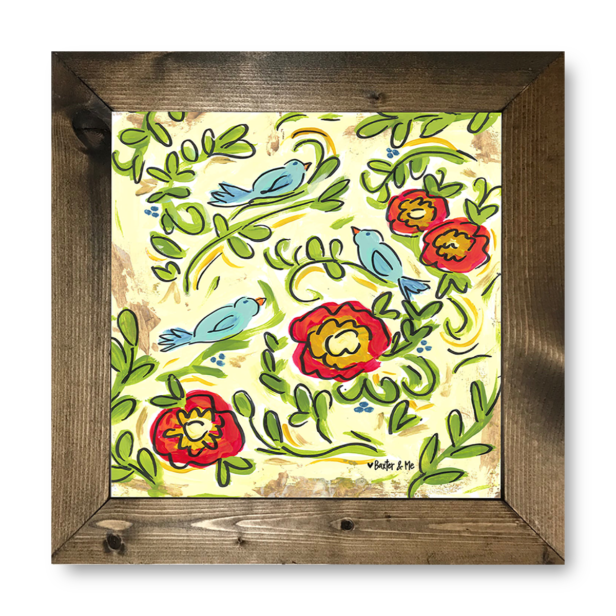 Cream Floral - Framed Art