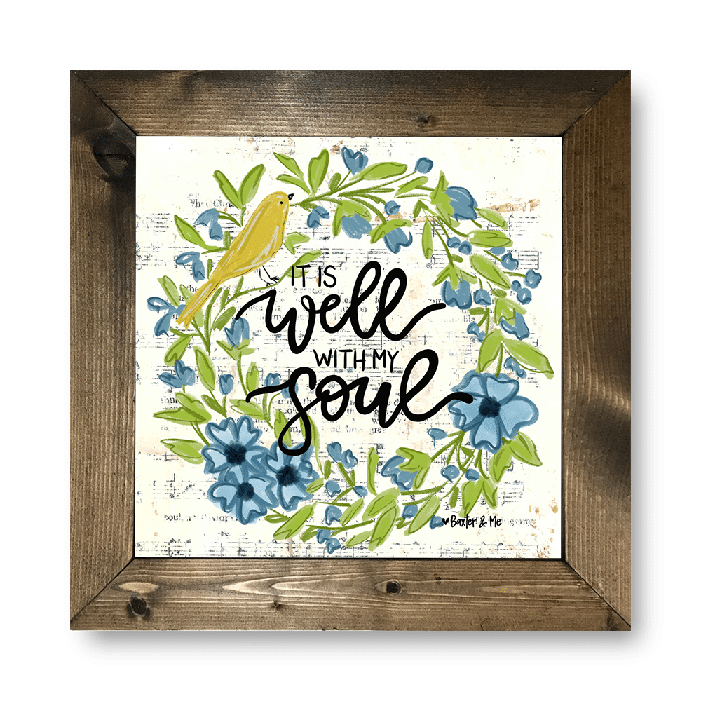 It Is Well Yellowbird - Framed Art