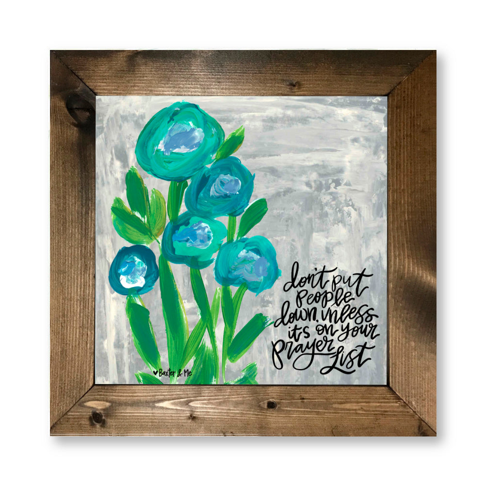 Prayer List Framed Art