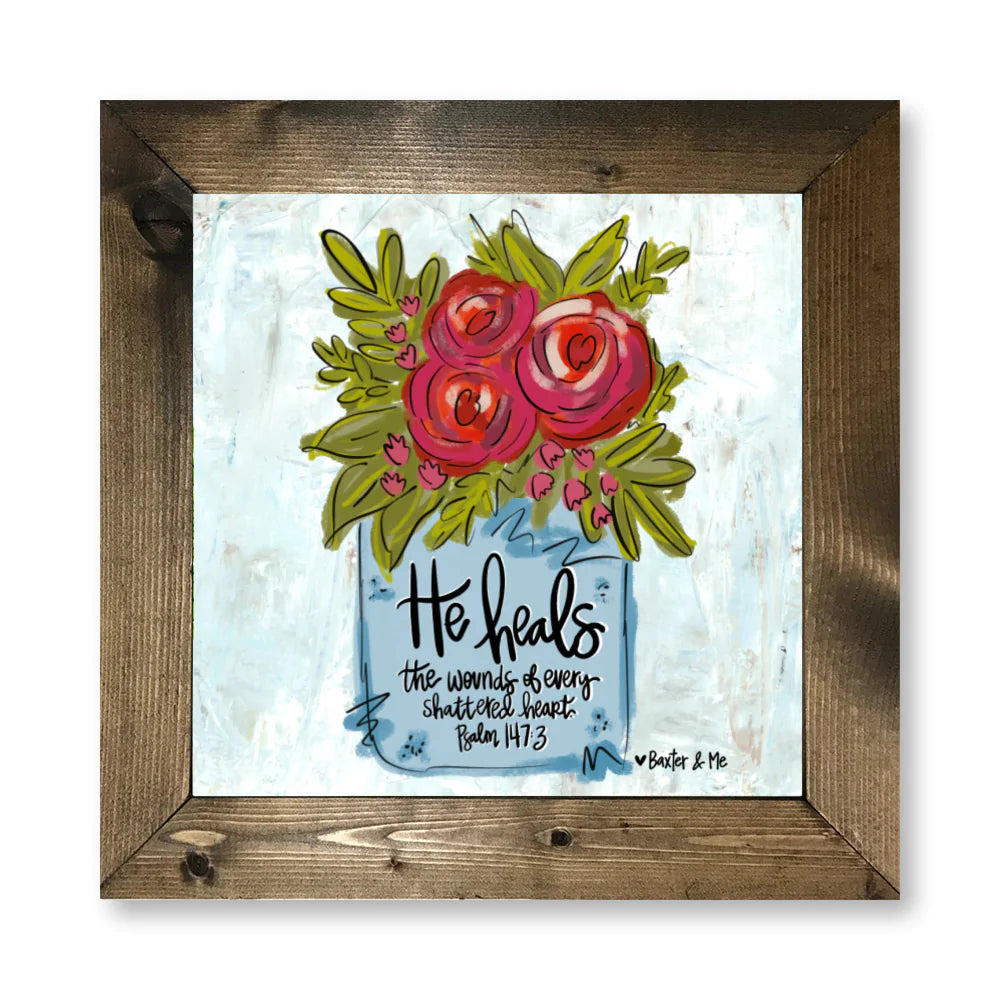 He Heals Framed Art