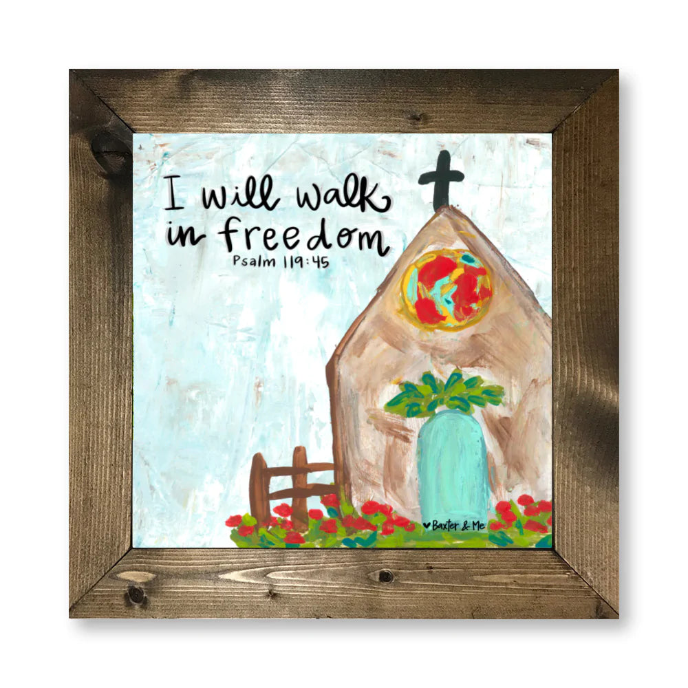 Walk in Freedom Framed Art