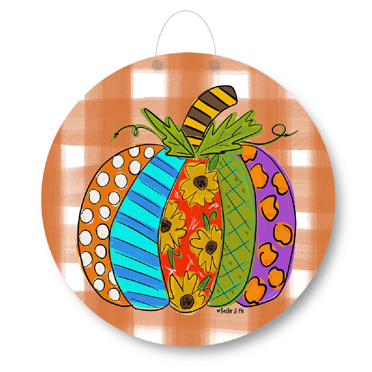 Pattern Pumpkin Door Hanger