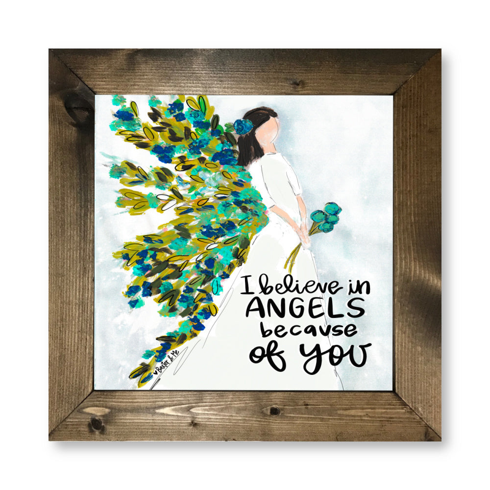 I Believe in Angels Framed Art