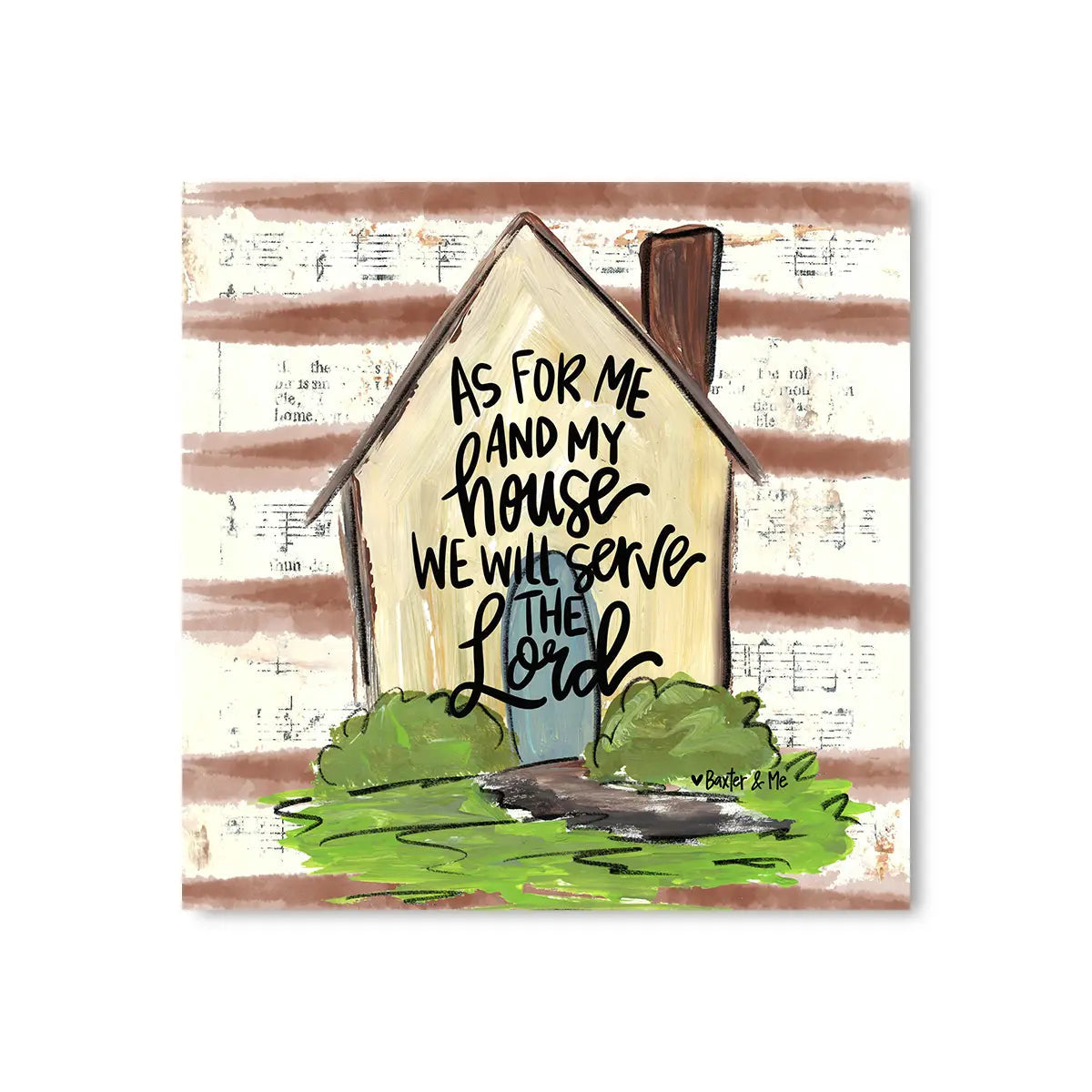 As For Me & My House - Wrapped Canvas
