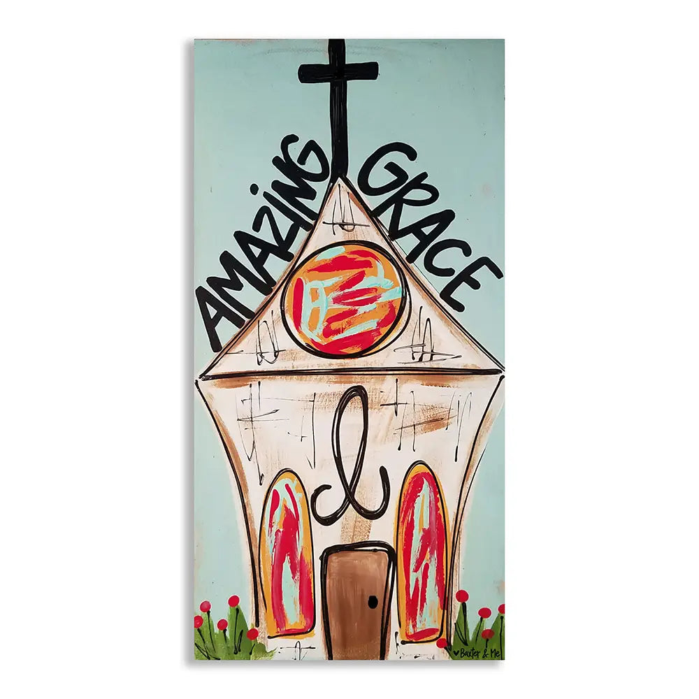 Amazing Grace Wrapped Canvas, 12" x 24"