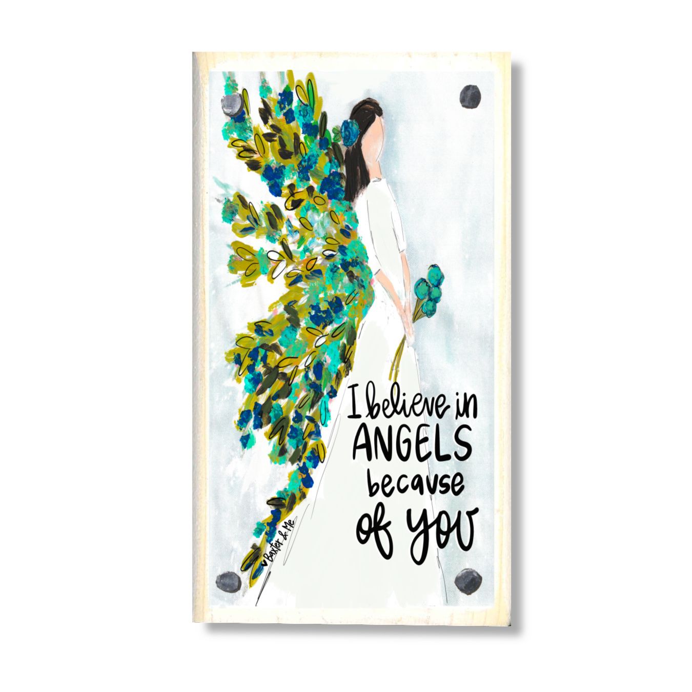 I Believe in Angels Happy Block