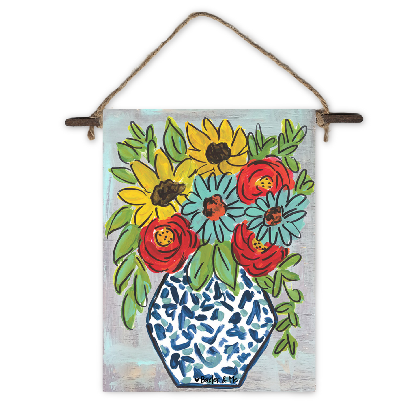 Blue Vase Mini Wall Hanging