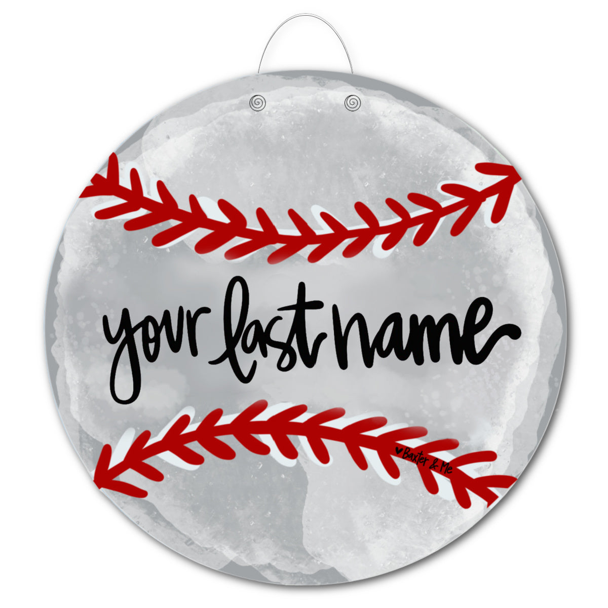 Personalized Baseball Door Hanger