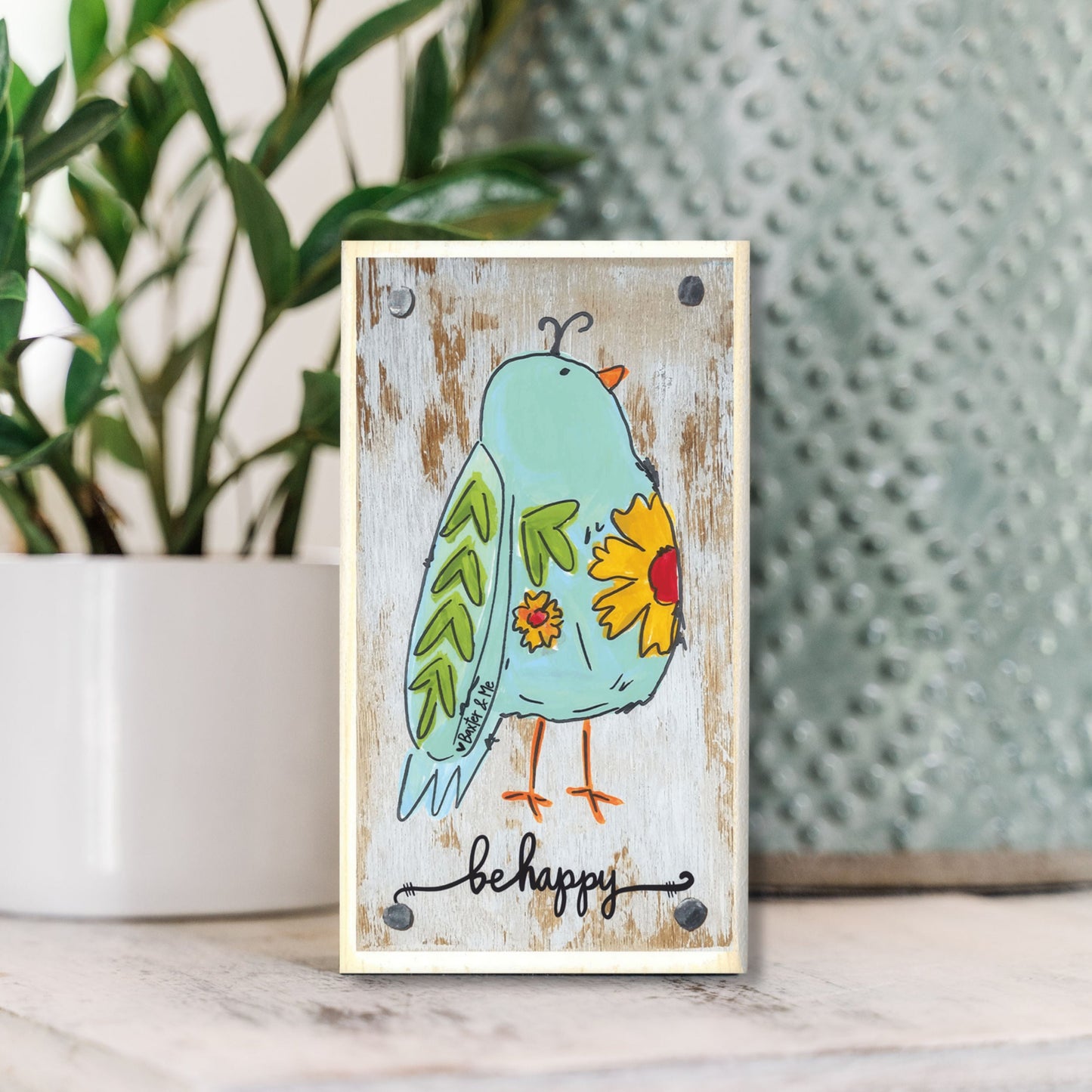 Be Happy Bird Happy Block
