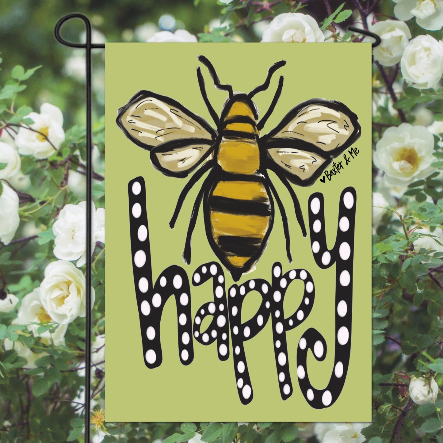 Bee Happy Garden Flag