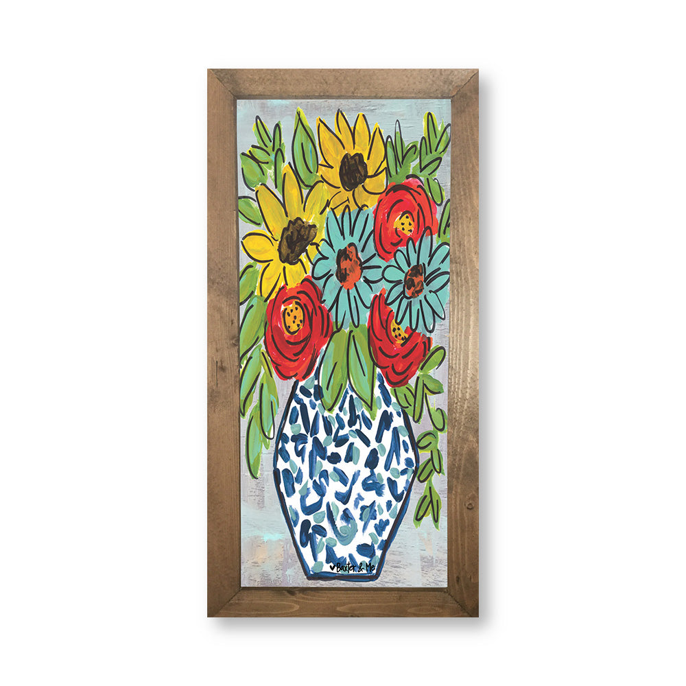 Blue Vase - Framed Art