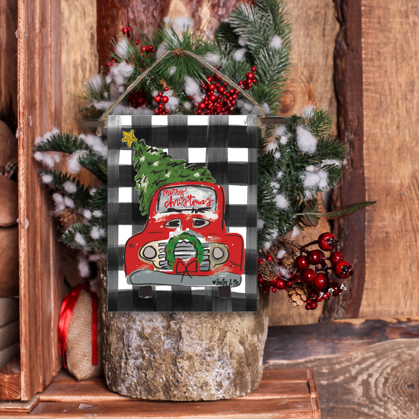 Christmas Truck Mini Wall Hanging