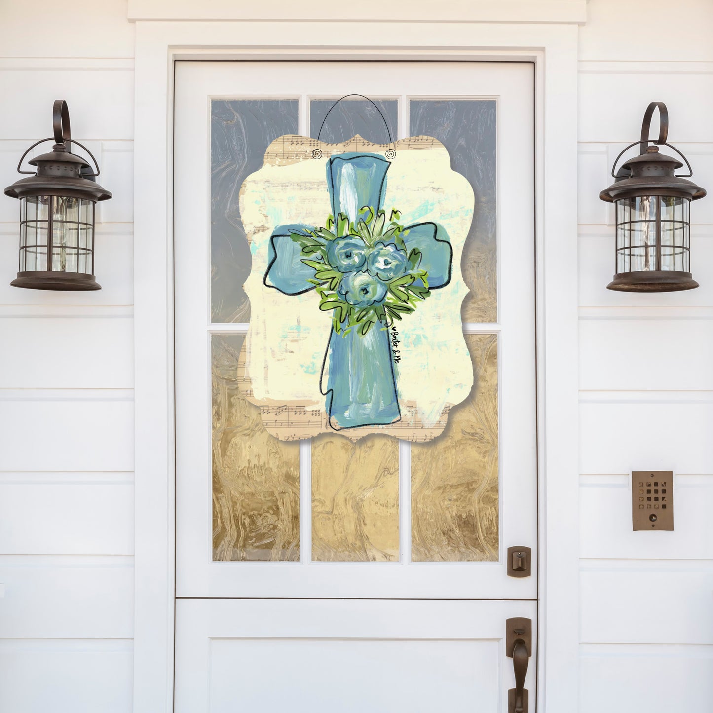 Blue Cross Door Hanger