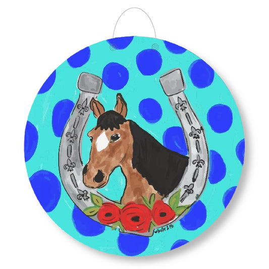 Horse and Horseshoe Door Hanger