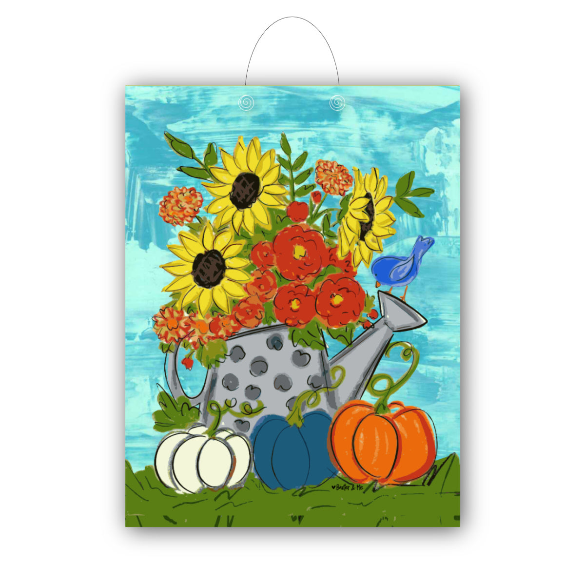 Fall Watercan Door Hanger