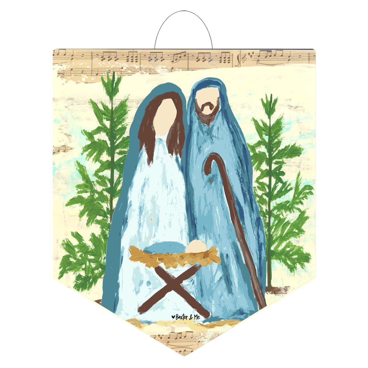 Simple Nativity Door Hanger