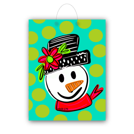 Whimsical Snowman Door Hanger