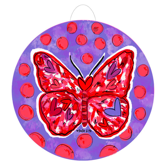 Valentine Butterfly Door Hanger
