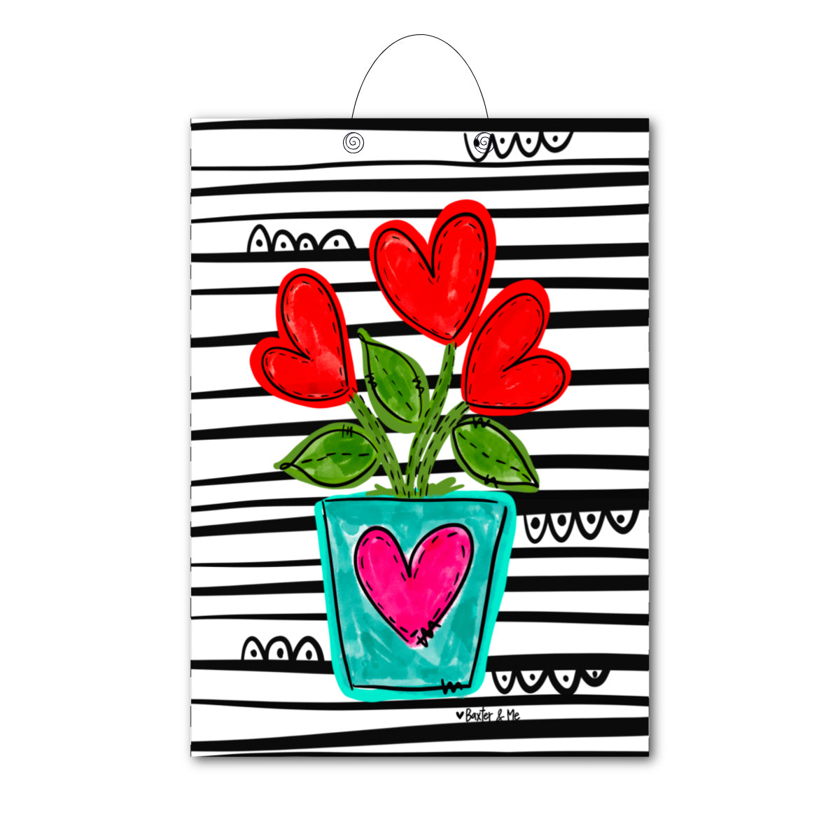 Planted Hearts Door Hanger