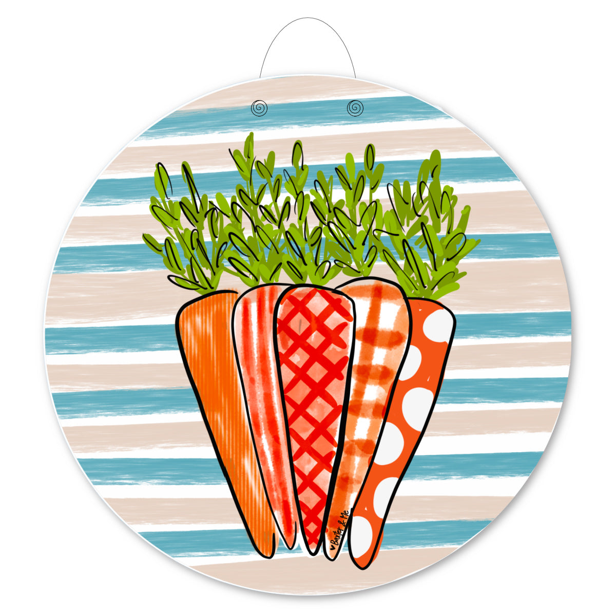 5 Carrots Door Hanger