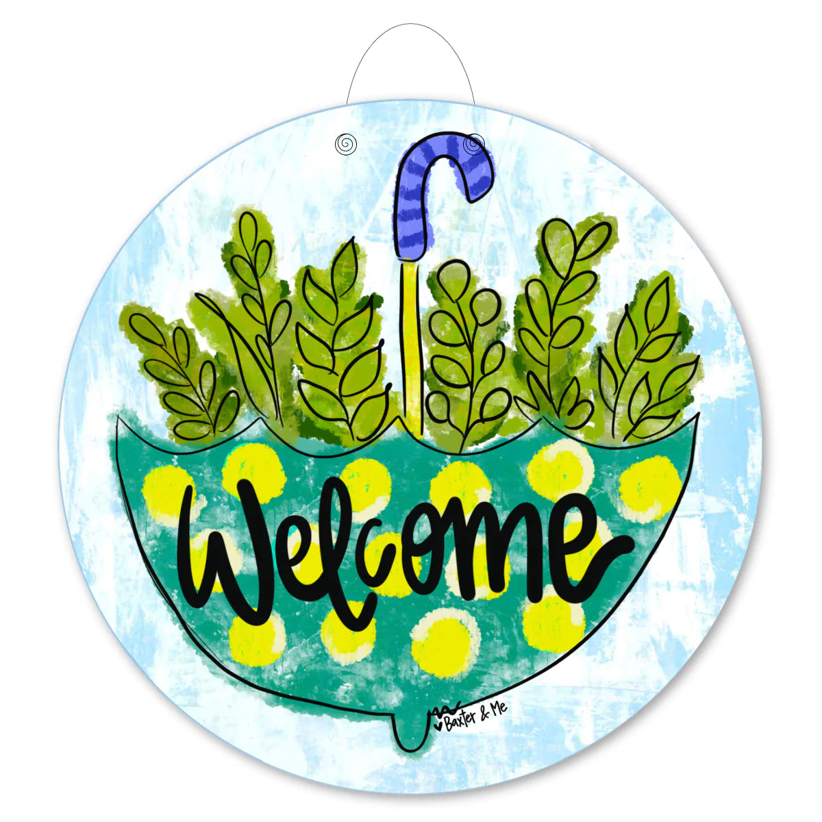 Welcome Umbrella Door Hanger