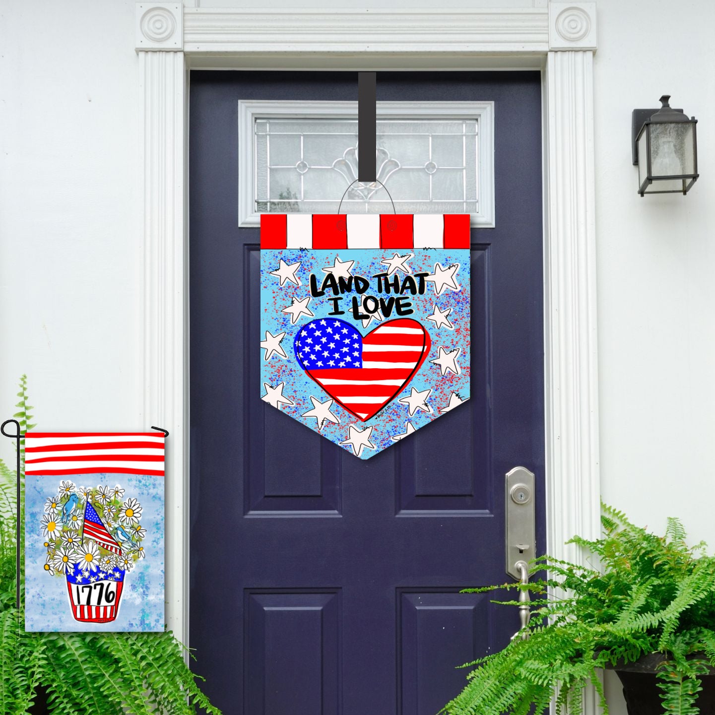 Land That I Love Heart Door Hanger