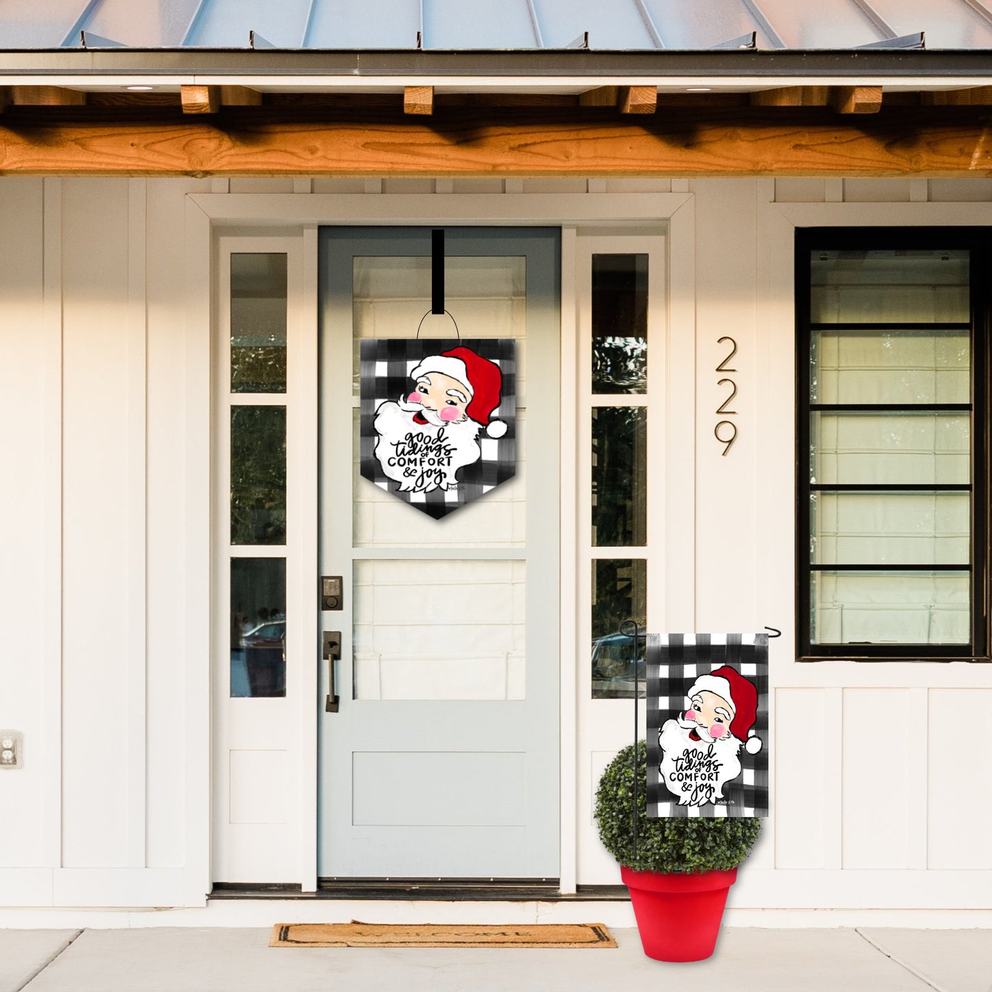 Good Tidings Santa Door Hanger