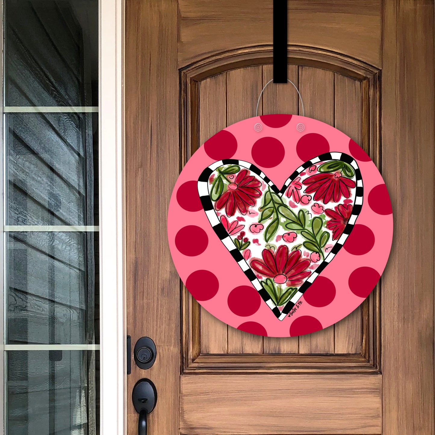 Heart Filled with Flowers Door Hanger