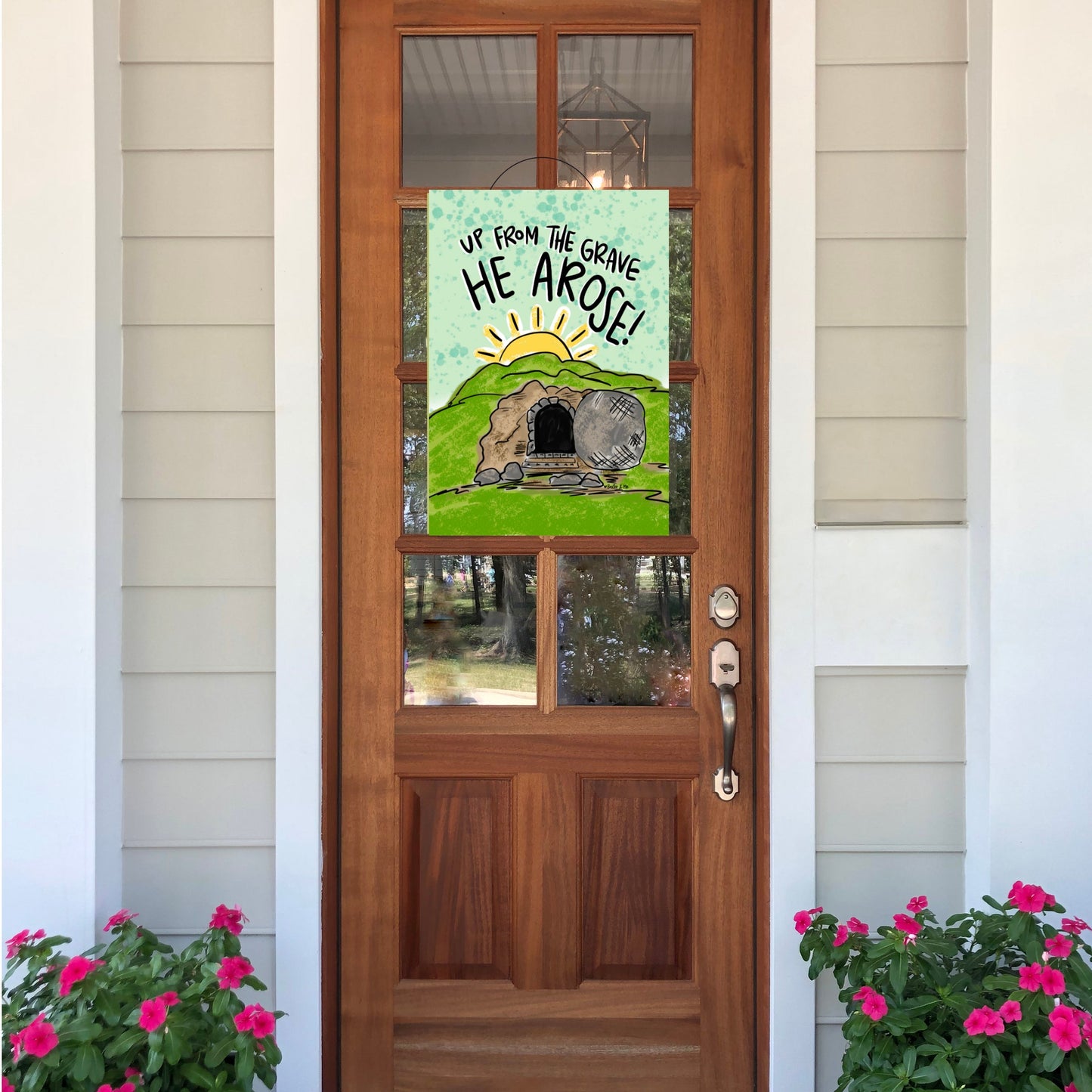 Up From the Grave He Arose Door Hanger