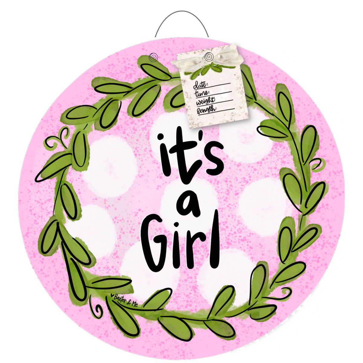 Baby Measurement Chart Hang Tag Ornament
