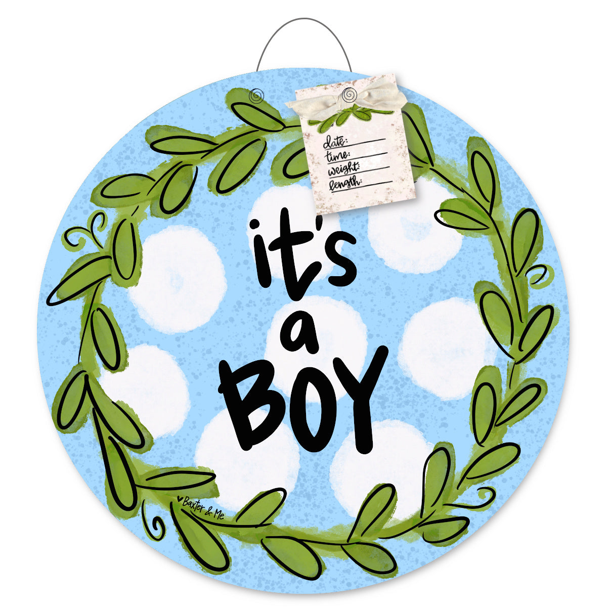 Baby Measurement Chart Hang Tag Ornament