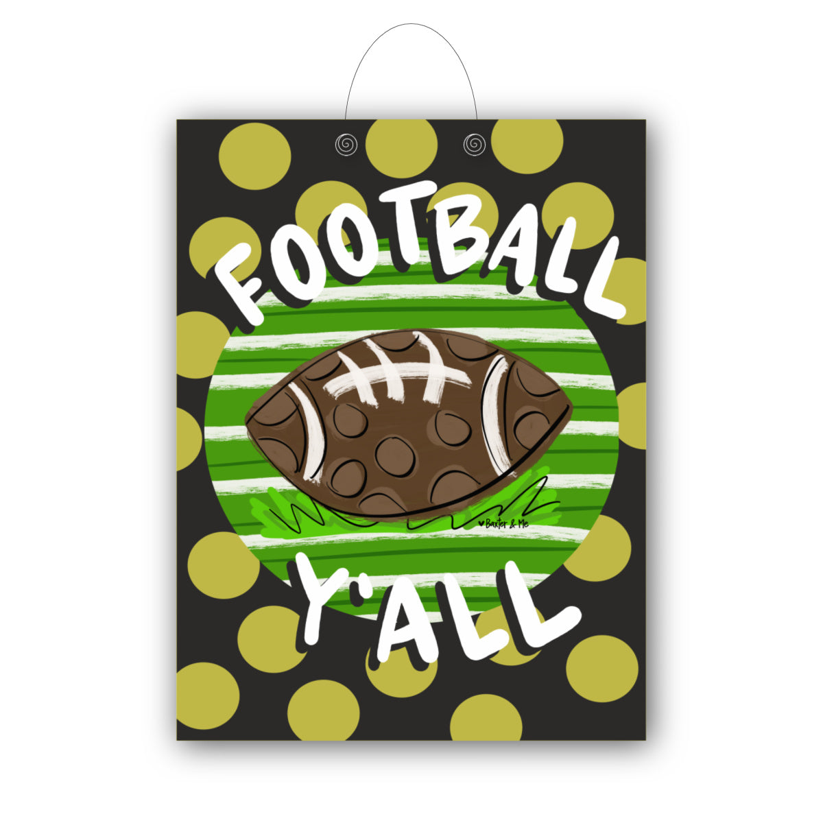 Football Team Colors Door Hanger