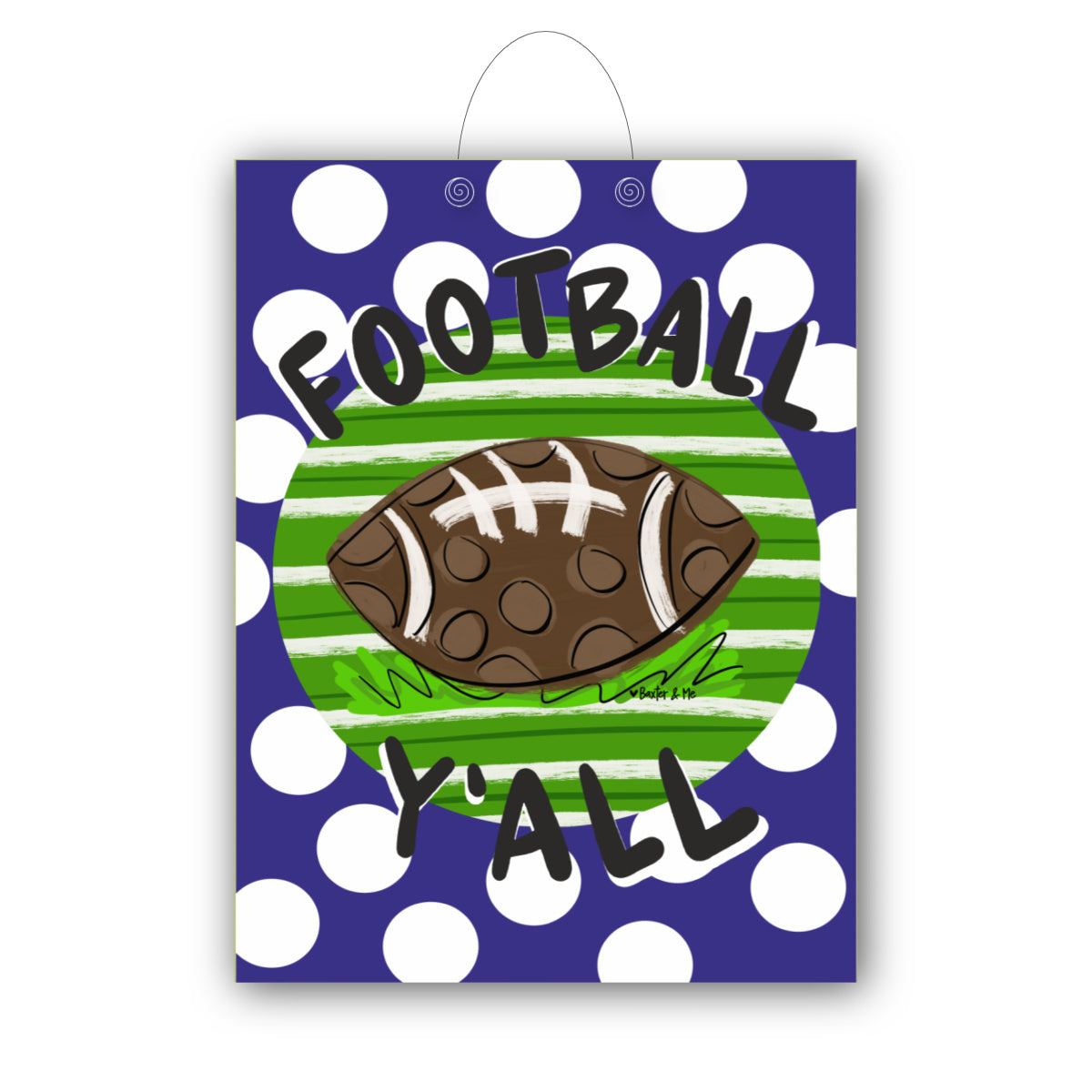Football Team Colors Door Hanger