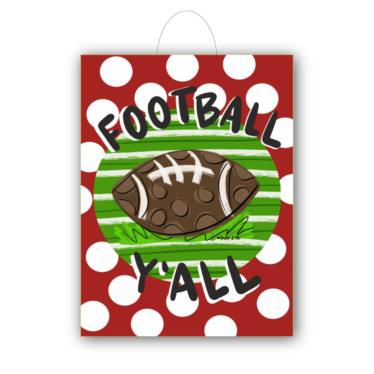 Football Team Colors Door Hanger