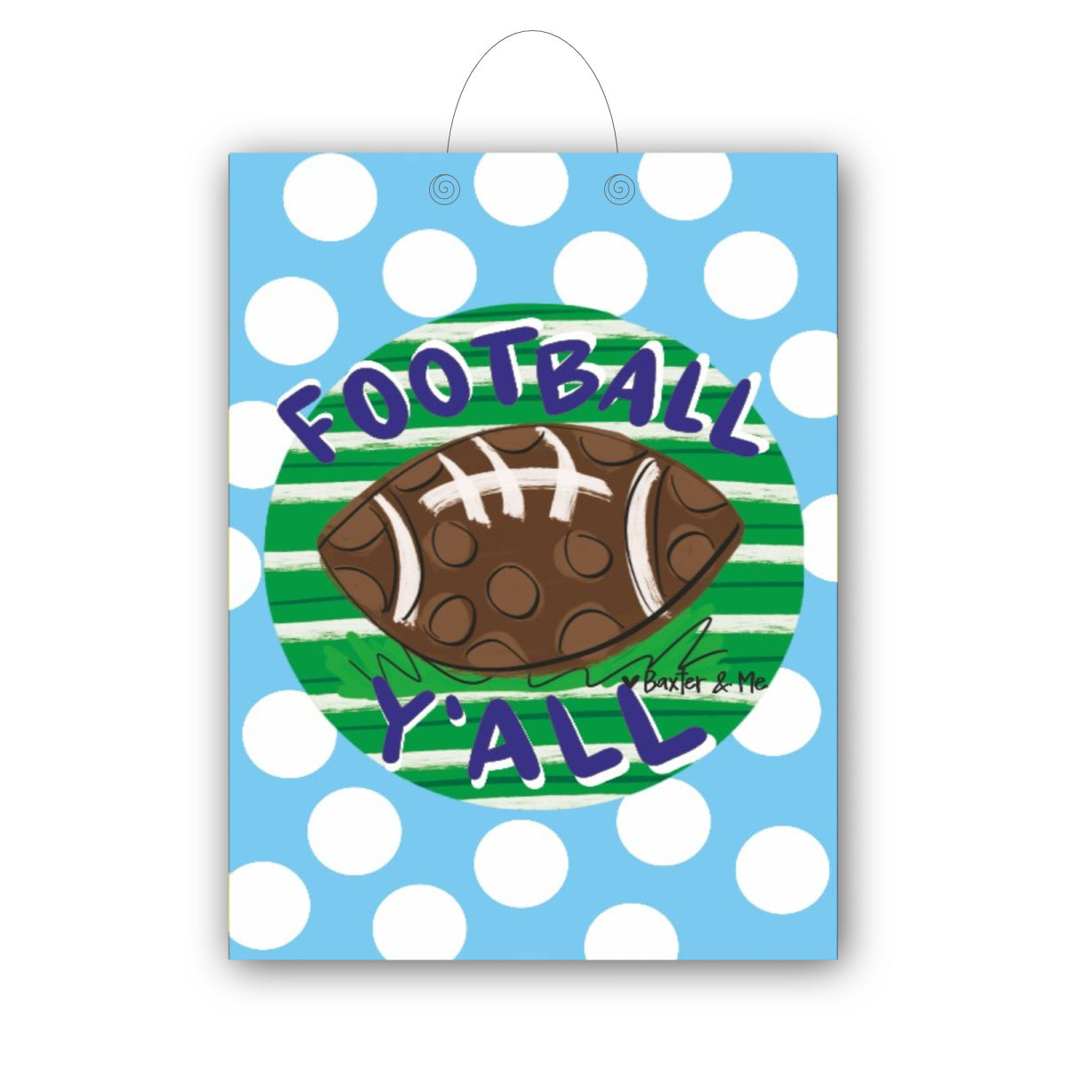 Football Team Colors Door Hanger