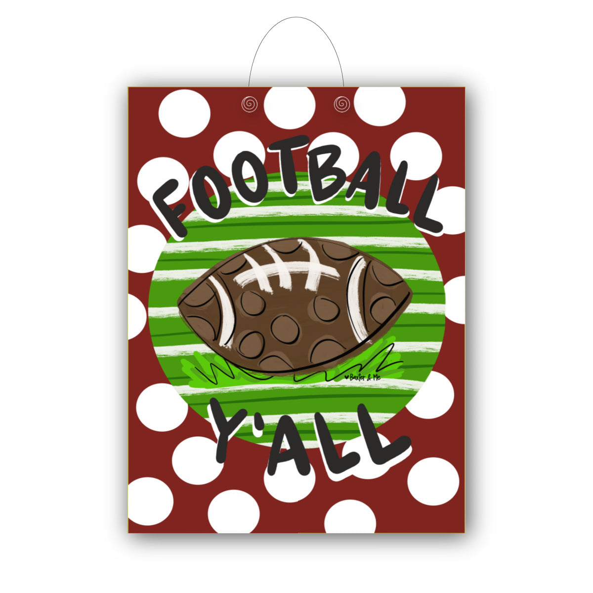 Football Team Colors Door Hanger