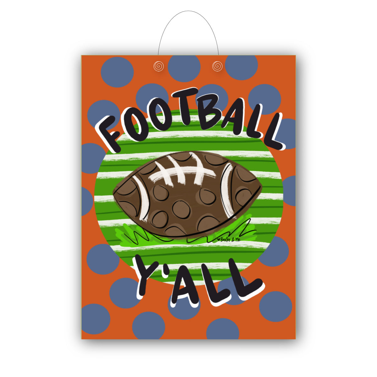 Football Team Colors Door Hanger