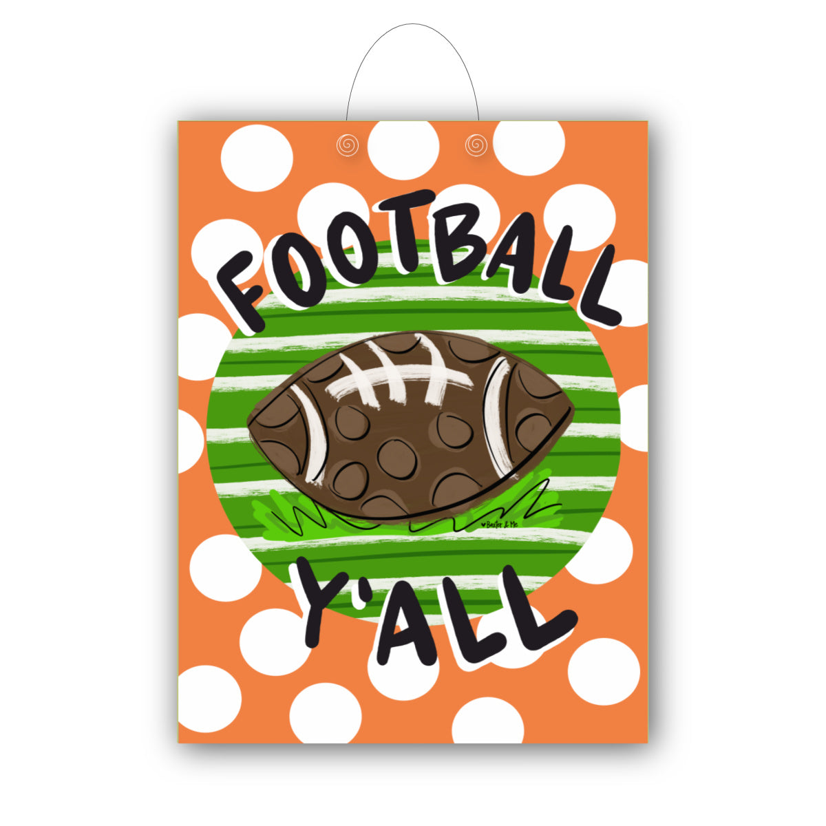 Football Team Colors Door Hanger