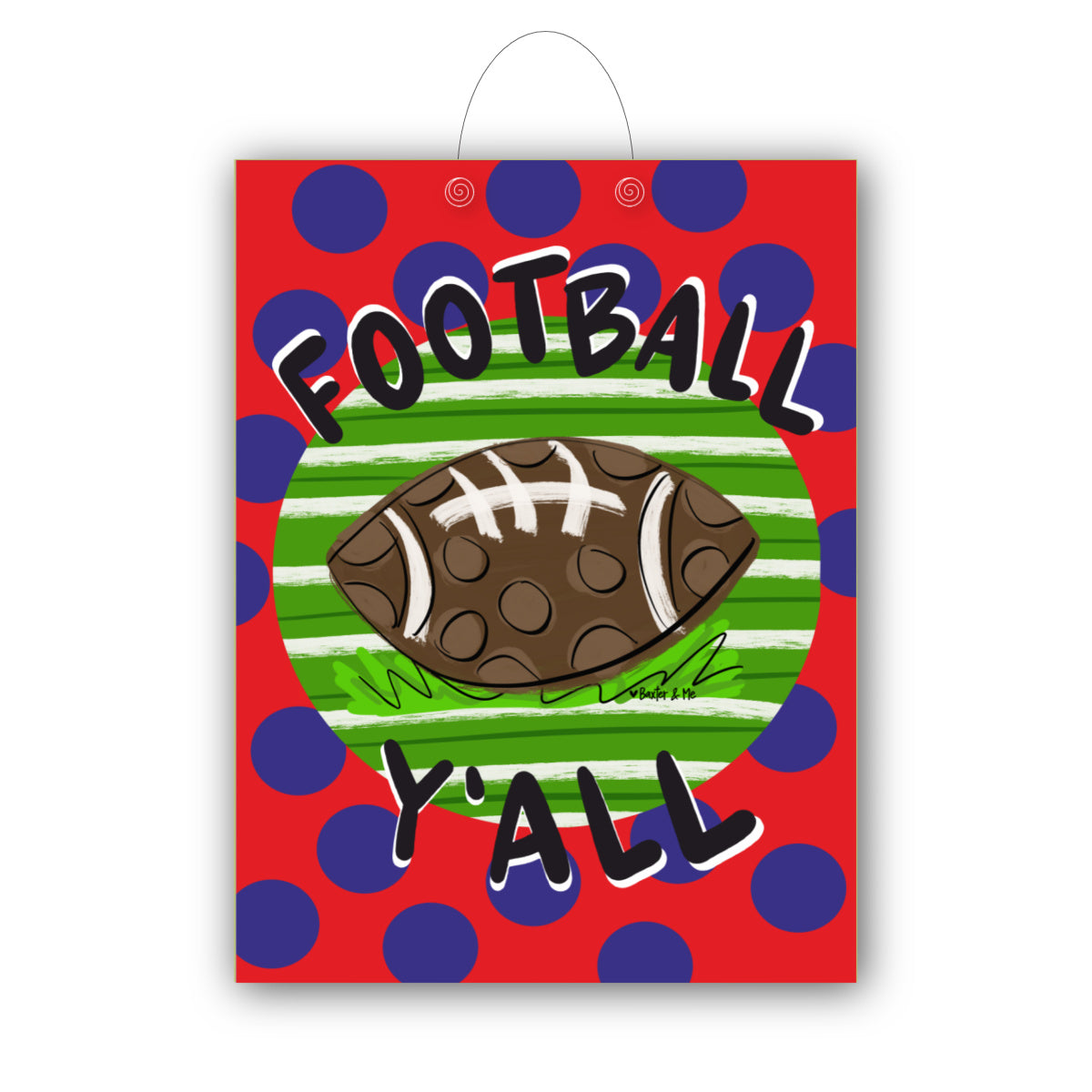 Football Team Colors Door Hanger