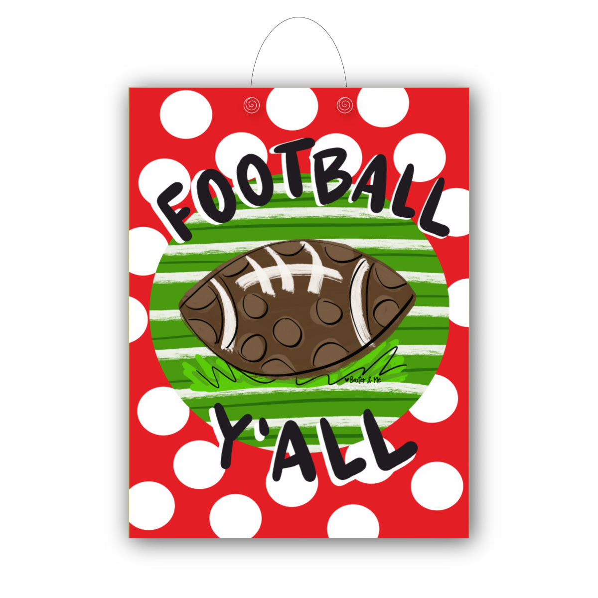 Football Team Colors Door Hanger