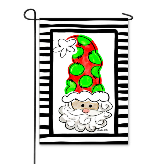 Santa With Tall Hat Garden Flag