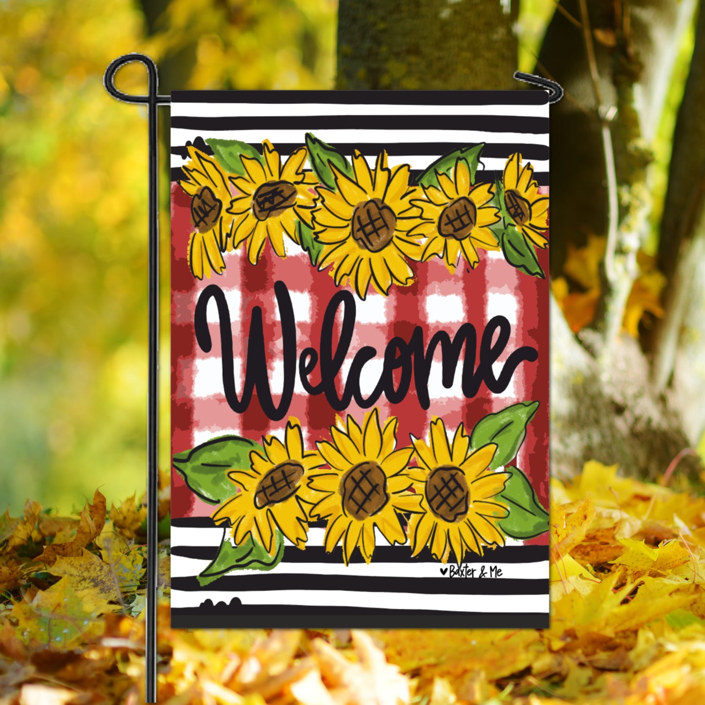 Welcome Sunflowers Garden Flag