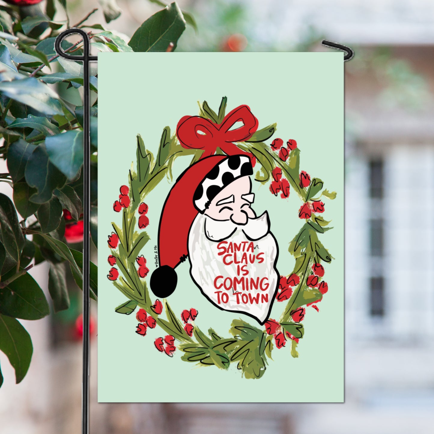 Santa Claus is Coming to Town Garden Flag