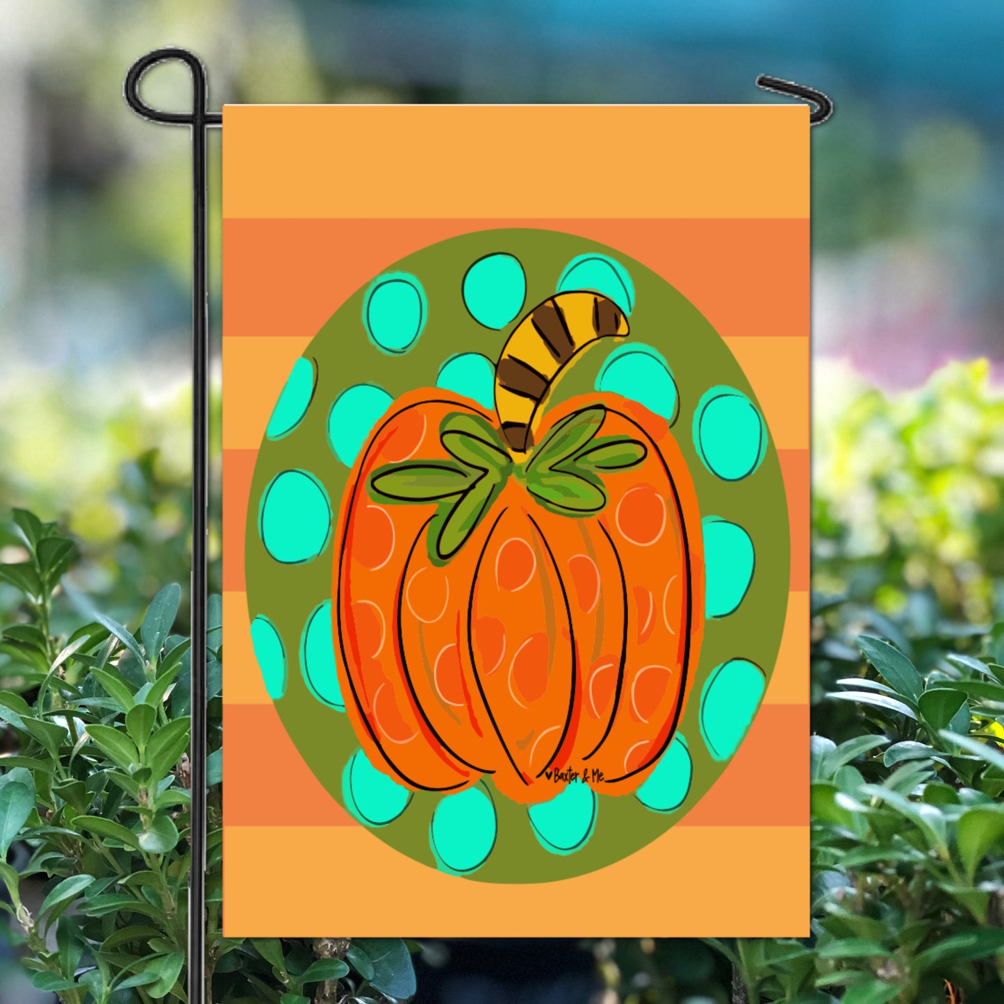 Speckled Pumpkin Garden Flag
